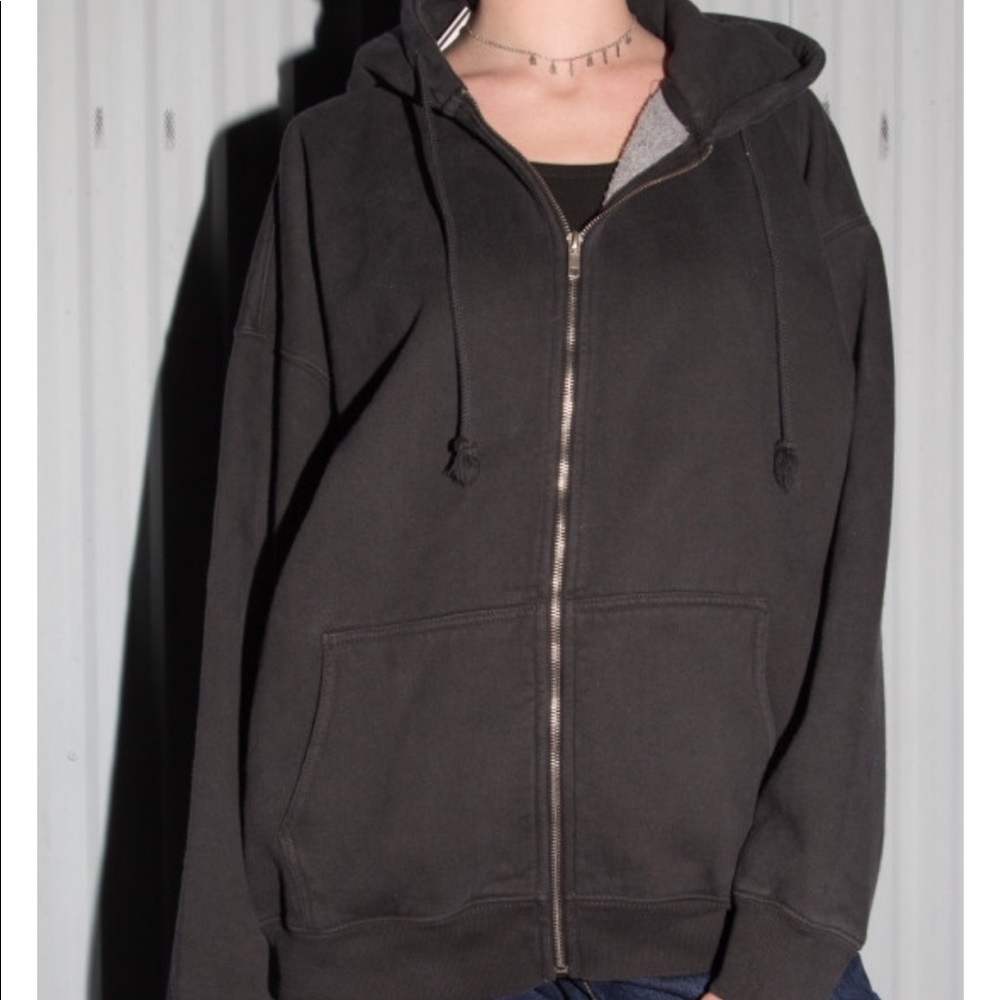 NWT black brandy melville ‘carla’ zip up